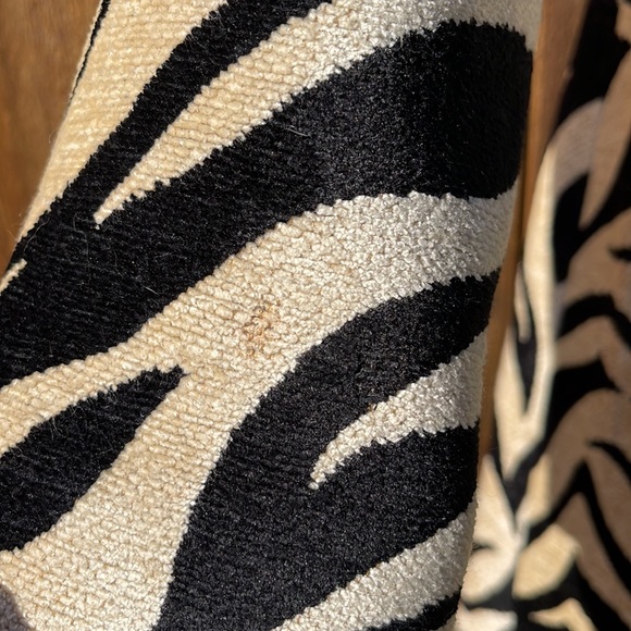 Vintage Sharon Young. heavy Zebra print & turquoise. 35" long . FITS LIKE SIZE 6 - Picture 8 of 11